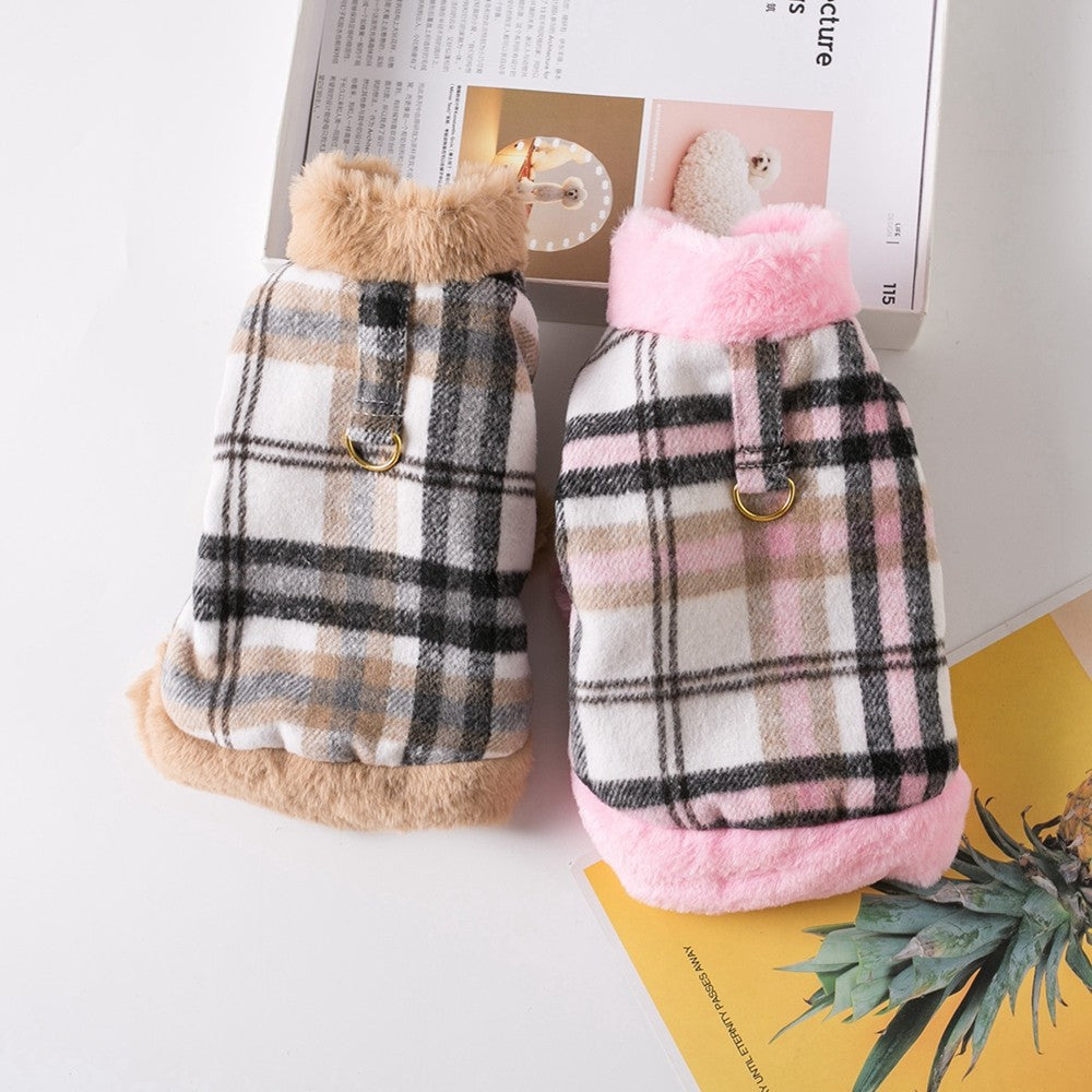 Plaid Winter Jacket for Pets