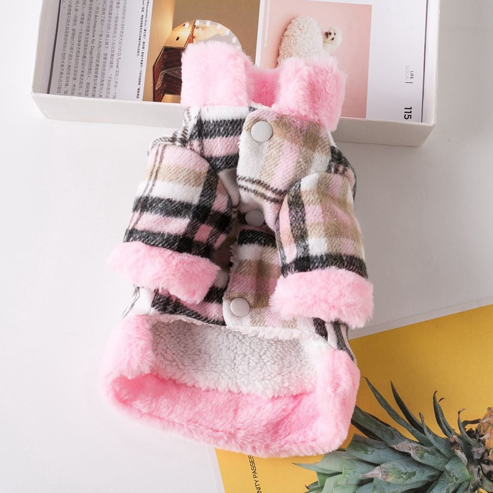 Plaid Winter Jacket for Pets